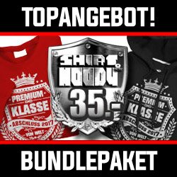 Abschluss T-Shirts und Pullis zum Paketpreis